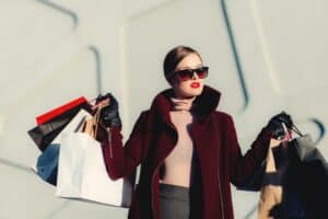 Luxury shopping lady