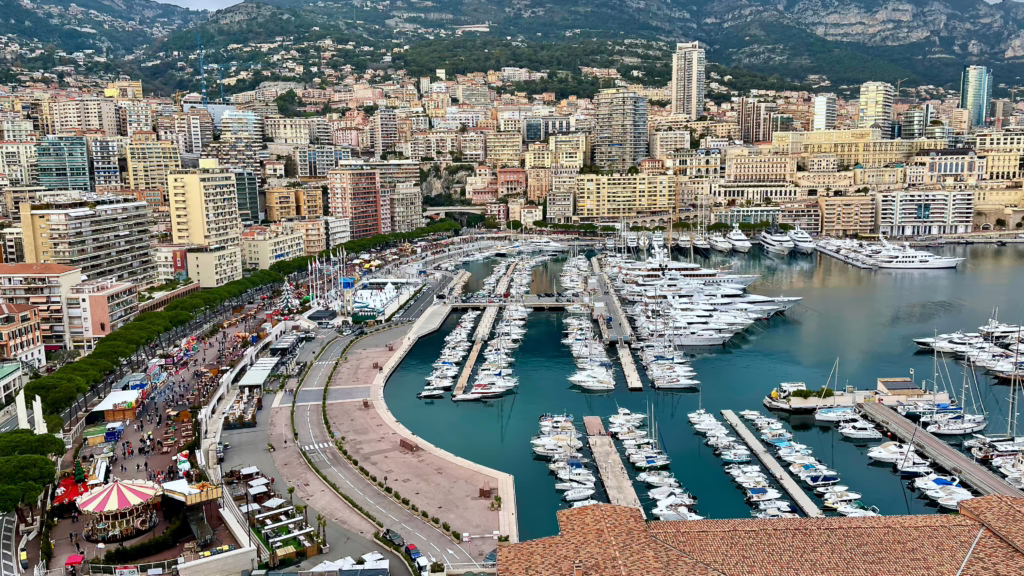 Monaco cityscape with Mediterranean Sea