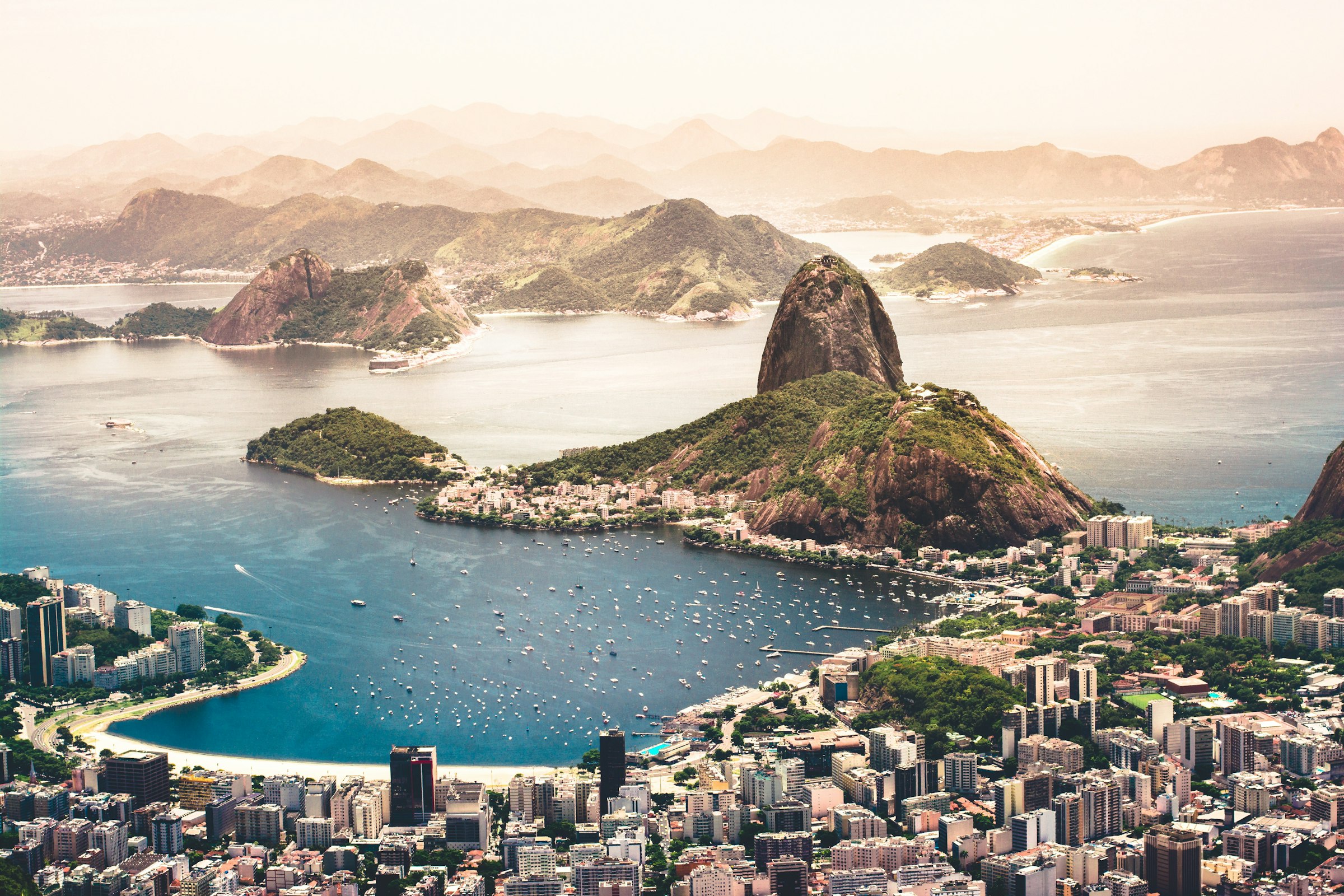 Rio de Janeiro bay and Sugarloaf Mountain, Brazil