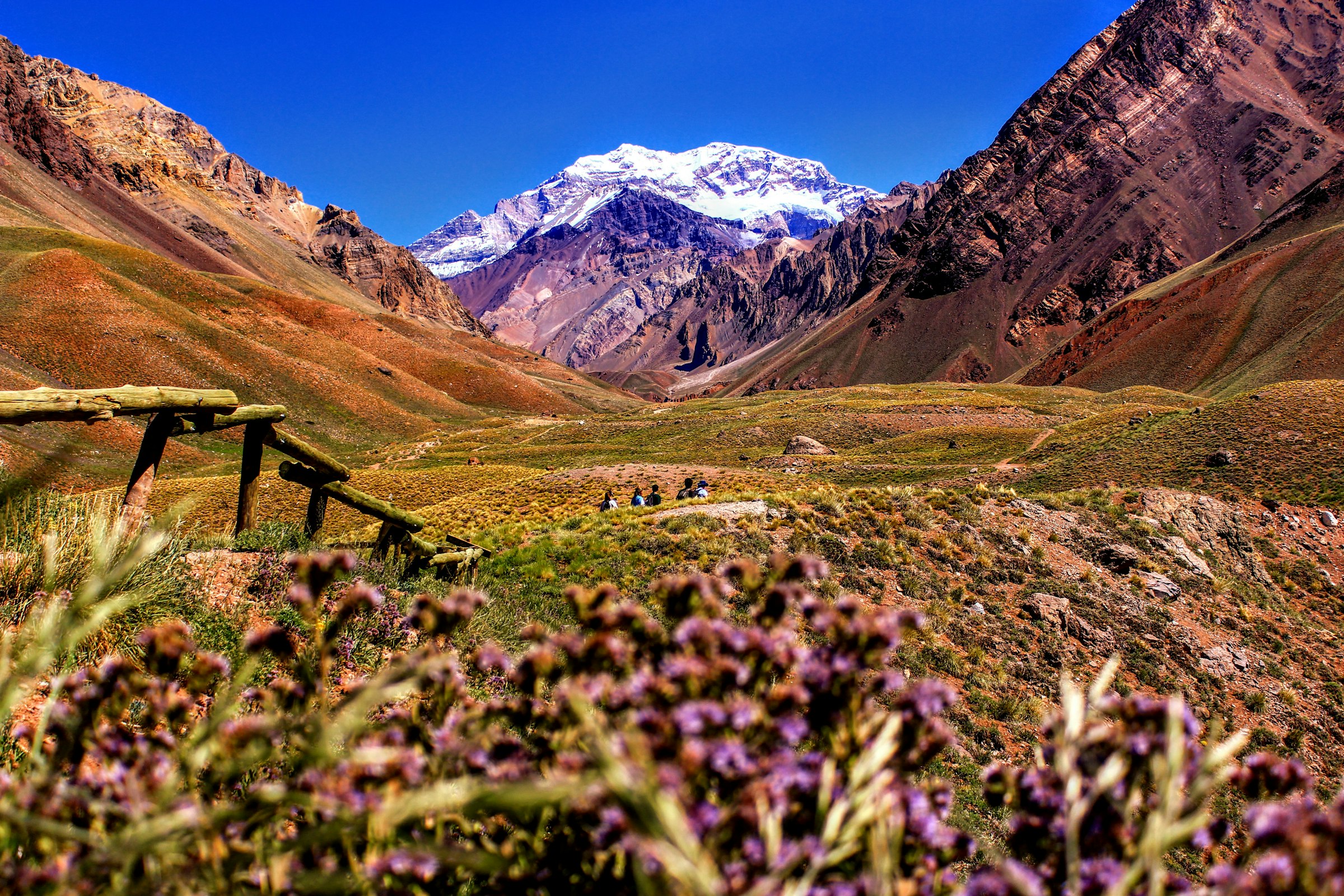 Aconcagua and the Mendoza Andes under a clear sky